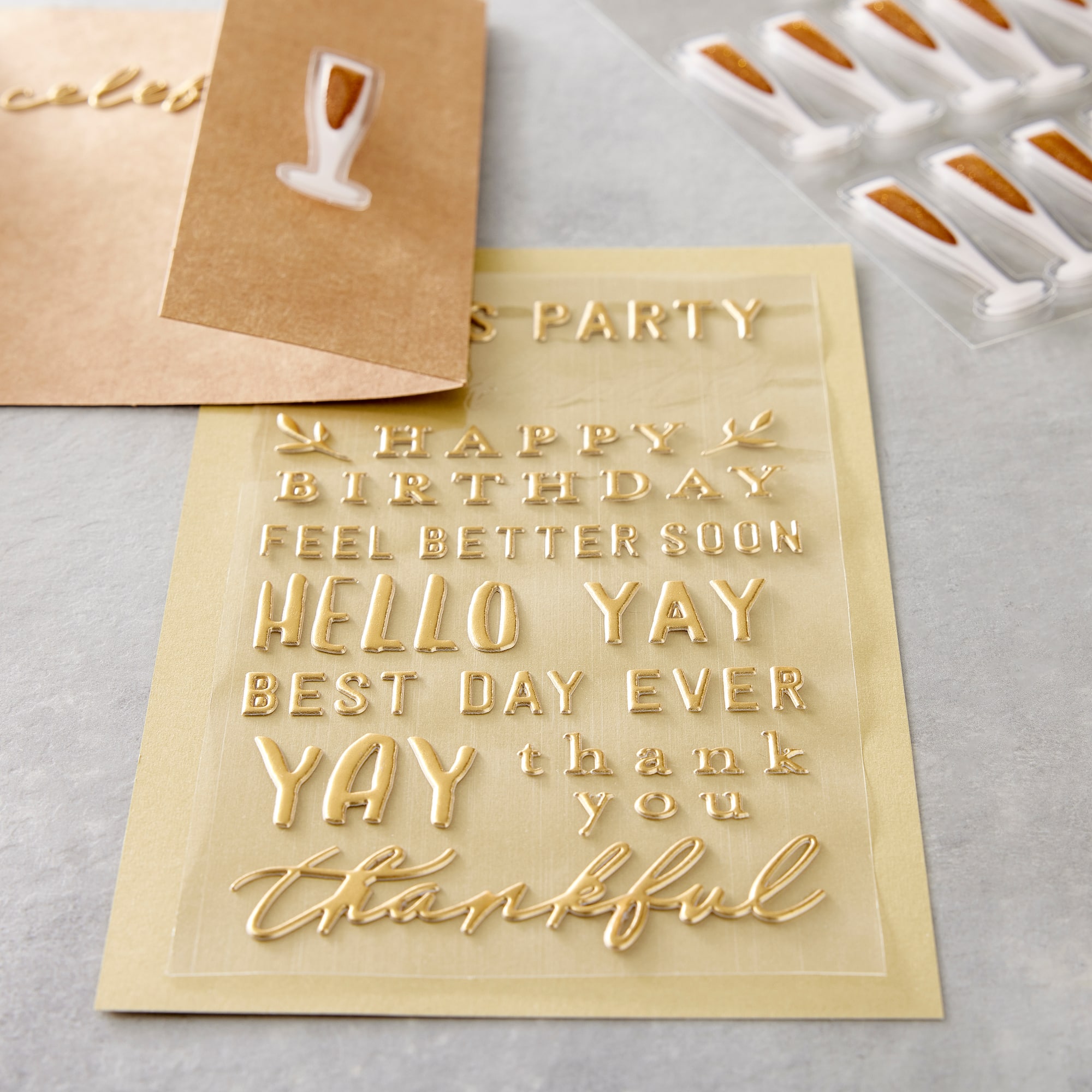 12 Pack: Party Sentiments Puffy Stickers by Recollections™